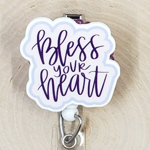 Bless Your Heart Badge Reel | Funny Badge Reel | Sarcasm ID Holder | Sarcastic Badge Reel | Snarky Coworker Retractable Badge Reel