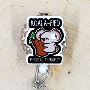 Physical Therapy Badge Reel | PT Badge Holder | Hospital Badge Holder | Nurse Gift | Rehab Badge Reel | Therapist Retractable Badge Reel