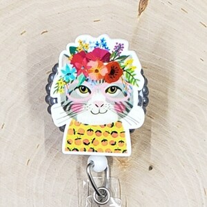 Cat Badge Reel | Veterinarian Badge Reel | Mom Badge Holder | Nurse Gift | Vet Tech Gift | Vet Badge Reel | Vet Tech Retractable Badge Reel