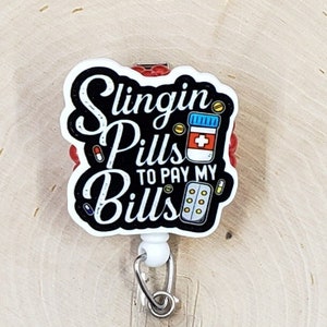 Pharmacy Badge Reel | Rx Badge Reel | Pharmacist Badge Reel | Healthcare Badge Holder | Nurse Badge Reel | Medicine Retractable Badge Reel
