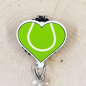 Tennis Badge Reel | Sporting Badge Reel | Badge Holder | Nurse Gift | Teacher Gift | Sports Badge Reel | Tennis Ball Retractable Badge Reel