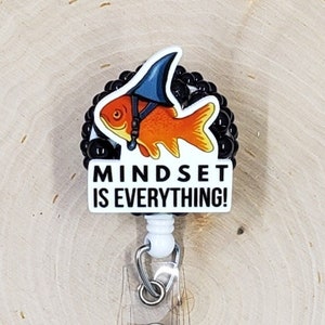 Mindset is Everything Badge Reel | Mental Health Badge Reel | Badge Holder | Nurse Gift | Teacher Gift | Badge Reel | Retractable Badge Reel