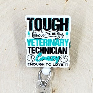 Vet Tech Badge Reel | Veterinarian Badge Reel | Dog Badge Holder | Nurse Gift | Vet Tech Gift | Dog Badge Reel | Cat Retractable Badge Reel