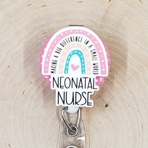 Neonatal Nurse Badge Reel | RN Badge Reel | Hospital Badge Reel | Badge Holder | Nurse Gift | Healthcare Badge Reel | Retractable Badge Reel
