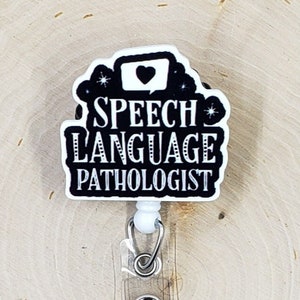 SLP Badge Reel | Speech Therapist Badge Reel | Hospital Badge Holder | Nurse Gift | Nurse Badge Reel | Healthcare Retractable Badge Reel