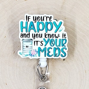 Pharmacist Badge Reel | Medicine Badge Reel | Pharmacy Technician | Healthcare Badge Holder | Nurse Gift | Nurse Retractable Badge Reel