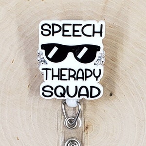 Speech Therapy Badge Reel | Speech Pathologist Badge Reel | Hospital Badge Holder | SLP Badge Reel | Healthcare Retractable Badge Reel