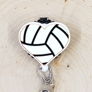Volleyball Badge Reel | Sporting Badge Reel | Badge Holder | Nurse Gift | Teacher Gift | Sports Badge Reel | Retractable Badge Reel