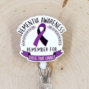 Dementia Awareness Badge Reel | Awareness Badge Reel | Healthcare Badge Holder | Nurse Gift | Memory Badge Reel | Retractable Badge Reel