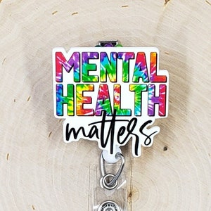 Mental Health Matters Badge Reel | Mental Health Badge Reel | Badge Holder | Nurse Gift | Teacher Gift | Badge Reel | Retractable Badge Reel