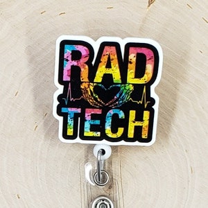 Rad Tech Badge Reel | Nurse Badge Reel | Healthcare Badge Holder | Nurse Gift | Radiologist Badge Reel | Radiology Retractable Badge Reel
