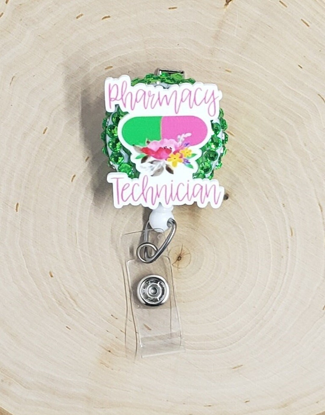 Pharmacy Tech Badge Reel Rx Badge Reel Healthcare Badge Holder Pharmacy