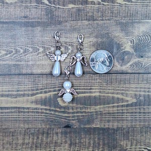 Angel Badge Reel Charm | Church Zipper Tumbler Charm | Nurse Charm | Badge Buddy Lanyard Charm | Bracelet Shoe Phone Charm | Stitch Marker image 2
