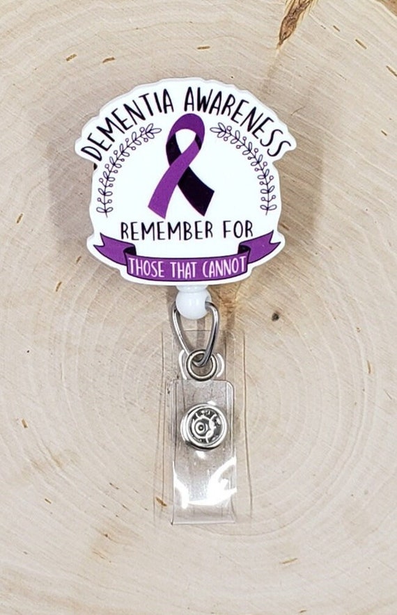 Dementia Awareness Badge Reel | Awareness Badge Reel | Healthcare Badge  Holder | Nurse Gift | Memory Badge Reel | Retractable Badge Reel
