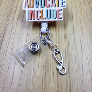 Stethoscope Badge Reel Charm | Zipper Charm | Planner Charm | Badge Buddy Charm | Cute Badge Holder Charm | Stitch Marker | Lanyard Charm