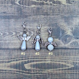 Angel Badge Reel Charm | Church Zipper Tumbler Charm | Nurse Charm | Badge Buddy Lanyard Charm | Bracelet Shoe Phone Charm | Stitch Marker image 3