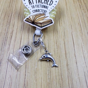 Dolphin Badge Reel Charm | Zipper Charm | Planner Charm | Badge Buddy Charm | Cute Badge Holder Charm | Stitch Marker | Lanyard Charm