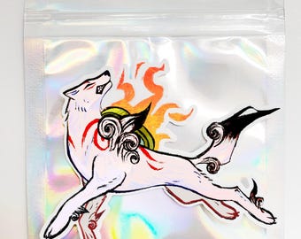 Leaping Amaterasu Okami sticker