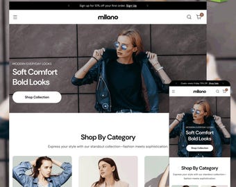 Themeora Shopify Theme: Modernes E-Kommerz Template (Digitaler Download, PDF-Anleitung)