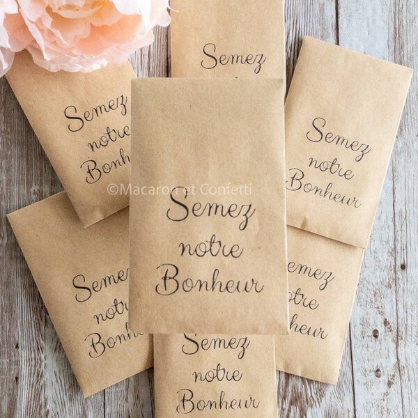 Sachets de graines de mariage Etsy France