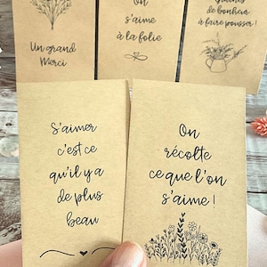 Bag of Seeds to Sow - Wedding Guest Gifts, Civil Partnership, Baptism, Party - Sow our happiness, love, Natural, Eco-Friendly Country Wedding Decoration