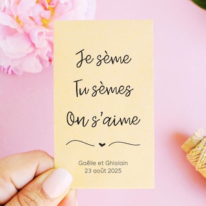 Bolsa de semillas personalizada - Regalo para invitados de boda, bautismo, comunión, recuerdo original para ofrecer a finales de año ESTA NAVIDAD - Hecho en Francia