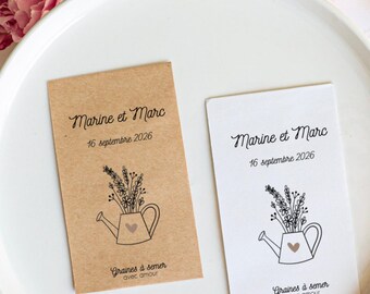 Sachets de graines à semer – Cadeaux invités mariage, souvenir