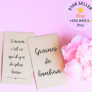 Bolsa de Semillas para Sembrar - Regalo Personalizado para Invitados de Boda, Unión Civil, Bautizo, Fiesta - Siembra nuestra felicidad, amor, Decoración de Boda Campestre