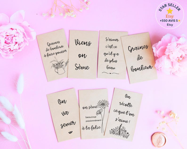 Sachets de graines à semer pour mariage et baptême – Écologiques