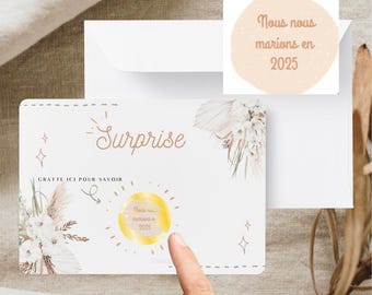 Carte à gratter Annonce Mariage 2025