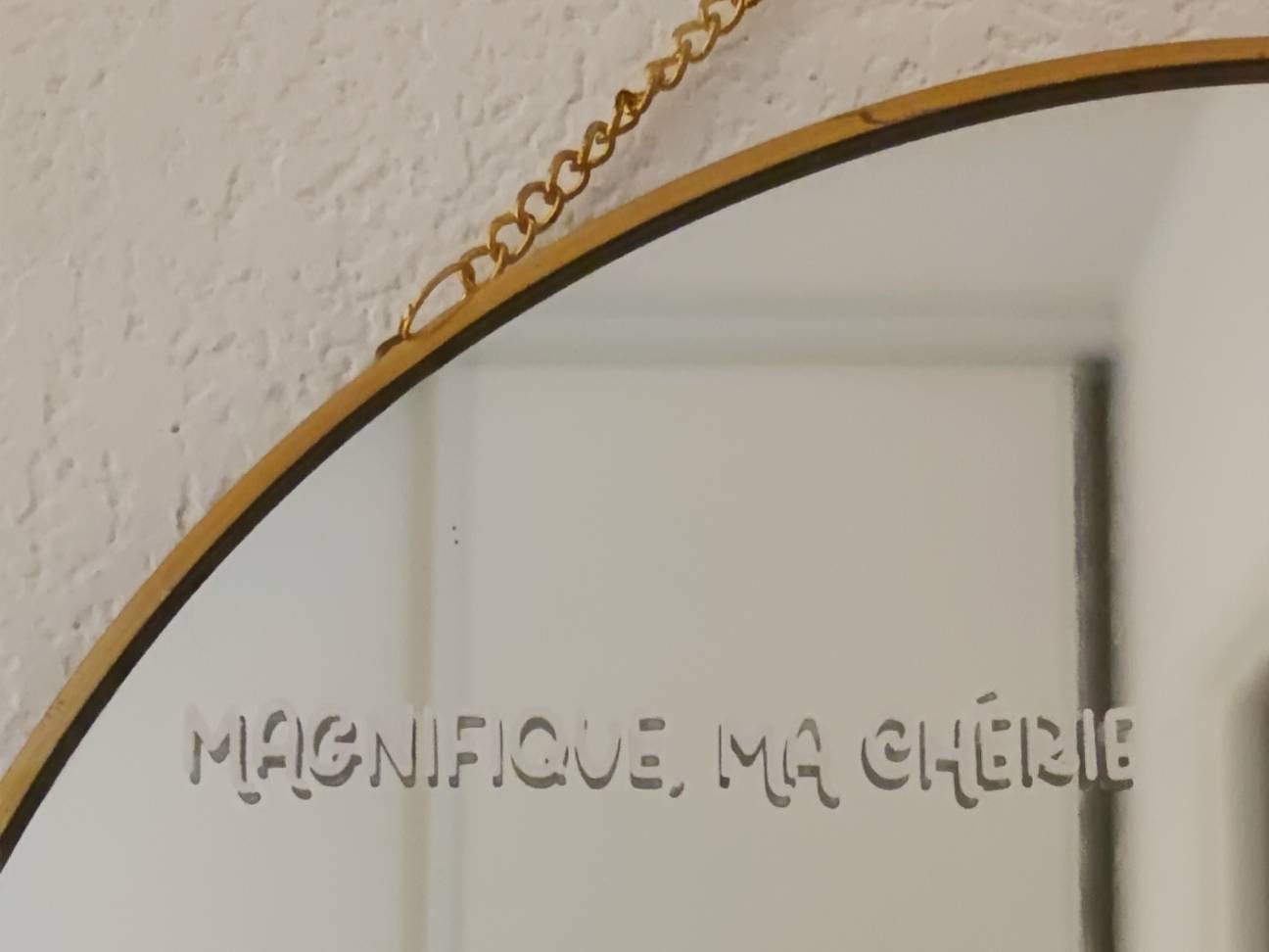 sticker à Coller sur Miroir Magnifique Ma Chérie | Self Love Message Positif Good Vibes Estime de So