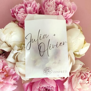 Sacchetto portacoriandoli personalizzato per matrimonio, petali di fiori biodegradabili Outlet: regalo perfetto per gli invitati a un matrimonio o a un addio al nubilato! Venduto vuoto