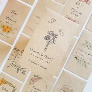 Customizable Seed Bags - Wedding, Baptism, and Birthday Gift. Eco-friendly, Original Seeds to Sow. Made in France