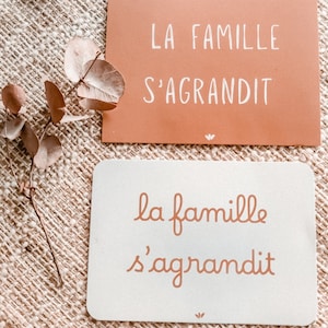 Carte annonce grossesse bébé : parents annonce naissance la famille s agrandit