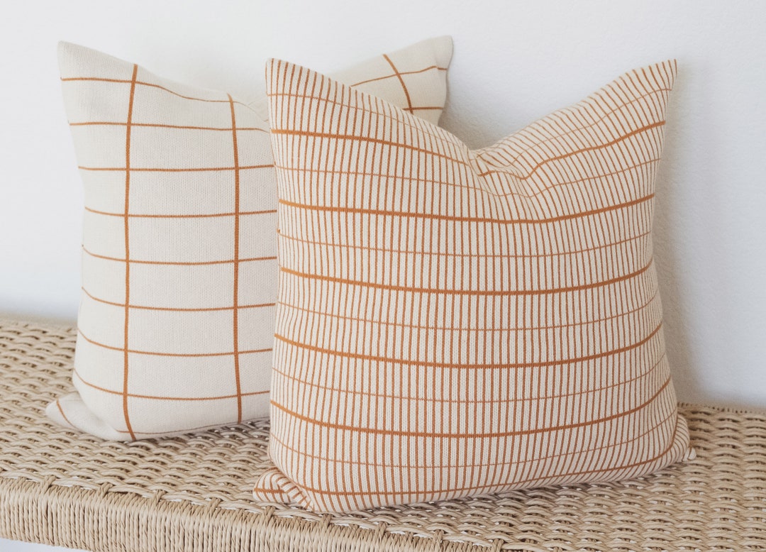 Lumi Living 100% Soft Cotton Knitted Modern Grid Throw Pillow - Etsy