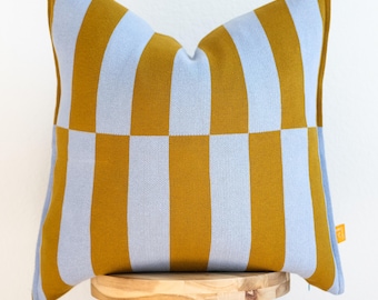 Lumi Living 100% Soft Cotton Bold Striped Pillow Cover – Modern Color Block Design