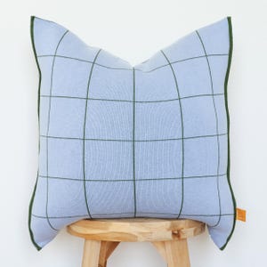 Lumi Living 100% Soft Cotton Modern Grid Window Pane Throw Pillow Cover (18x18)