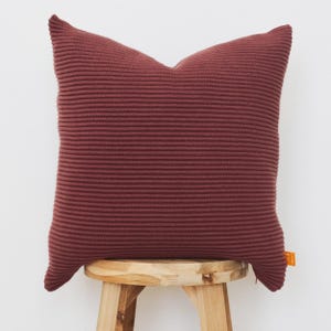 Lumi Living 100% Soft Cotton Raised Stripes Textured Rib Knit Throw Pillow Cover (Multiple Colors Available)