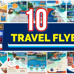 10 Travel Flyer | Travel Agency Flyer, Travel Agent Flyer, Travel Flyers, Tour Flyer, Travel Flyer Template | PSD | Ai | DOC | PowerPoint