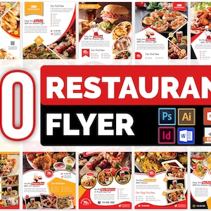 10 Ulotki restauracji | projekt ulotki restauracji, szablon ulotki menu, szablon ulotki żywności, ulotka menu, ulotka kolacji, ulotka żywności | DOCX | PPTX