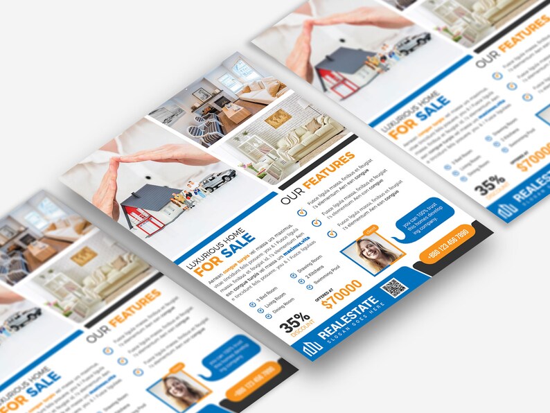 Real Estate Flyer Templates Home for Sale Flyer, Land for Sale Flyer