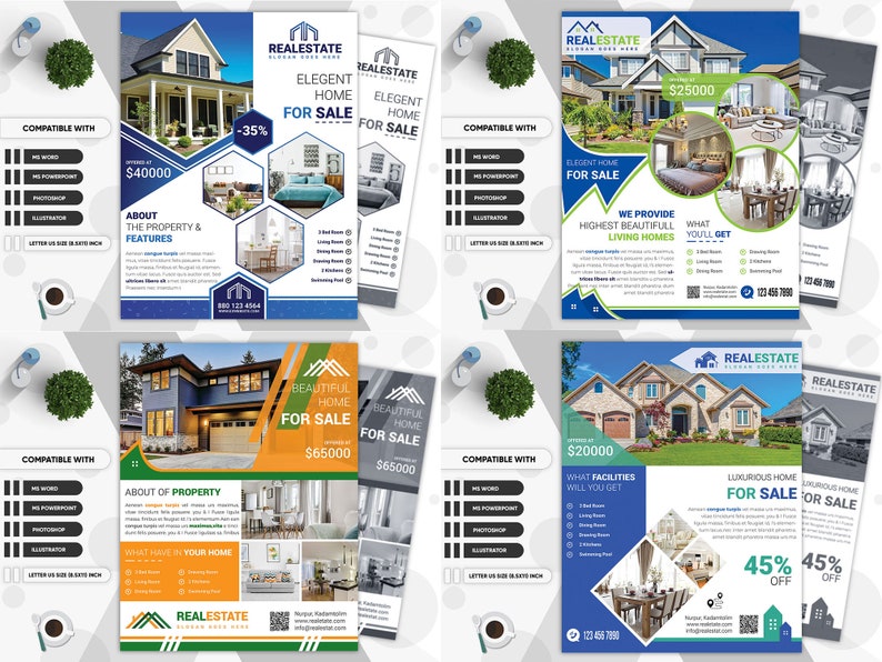 10 Real Estate Flyer Templates Home for Sale Flyer, Land for Sale Flyer