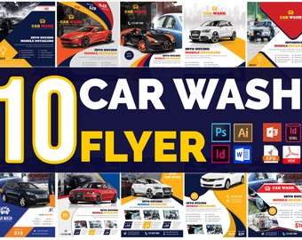 Car Wash Flyer Templates | Automobile Business (PSD, DOC, PPT, Ai)
