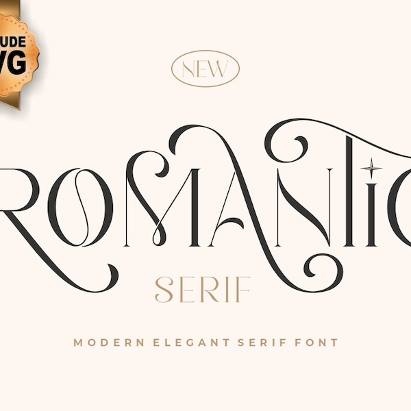 Romantic Font | SVG, OTF, DXF, fonts cricut | fonts elegant | fonts procreate | fonts for logo | fonts ttf, fonts wedding, commercial use