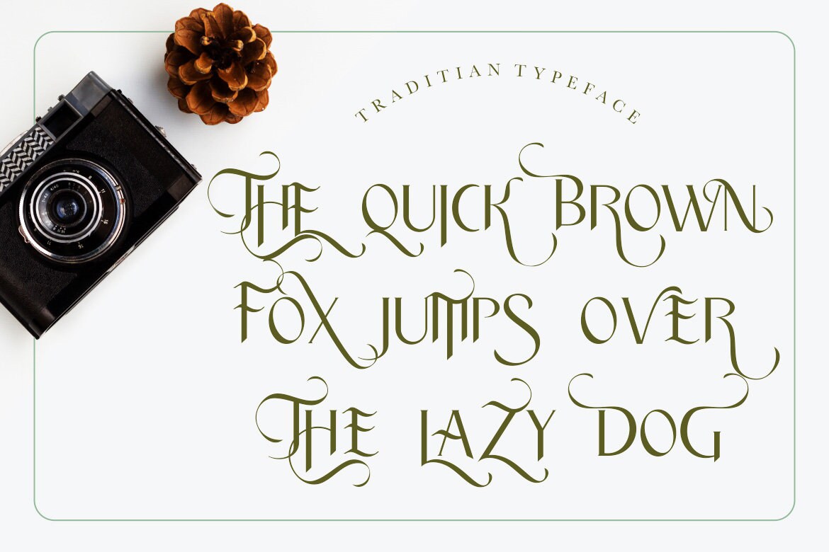 Traditian Font, Vintage Font, Classy Serif Font, Swash Font | SVG, DXF ...