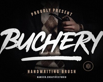 Buchery Font, Bold Brush Font | SVG, DXF, OTF, ttf | fonts procreate, fonts cricut, fonts download, fonts commercial use, handwritten