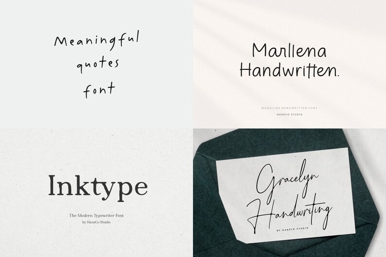 Modern Handwriting Font Bundle, Handwriting Font, Handwritten Font ...