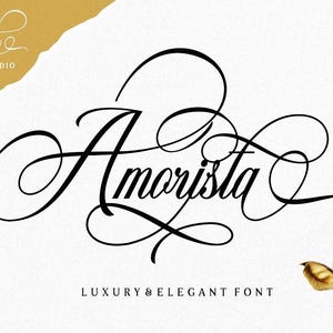 Amorista Schriftart, Luxusschrift, Hochzeitsschrift, Elegante Schriftart | SVG, DXF, OTF, ttf | Schriften procreate, Cricut-Schriften, swashes Font, Schriften wirbelt