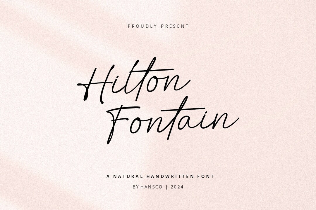 Hilton Fontain Font, Handwriting Font, Handwritten Font, Modern Font ...