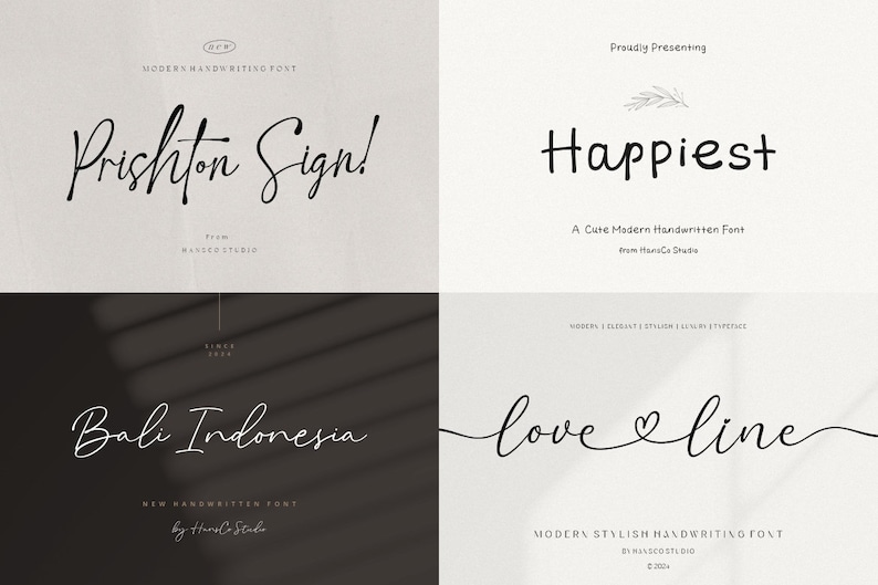 Modern Handwriting Font Bundle, Handwriting Font, Handwritten Font ...